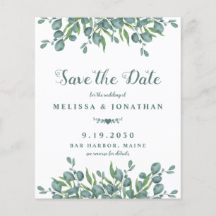 Budget Eucalyptus Greenery QR Code Save The Date