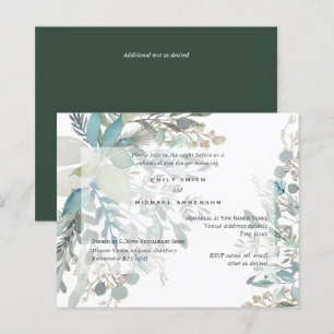 BUDGET Eucalyptus Greenery Rehearsal Dinner Invite