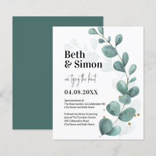 Budget Eucalyptus Greenery Watercolor Wedding