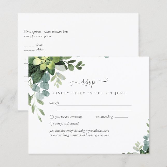 BUDGET  Eucalyptus Greenery Wedding (Front/Back)