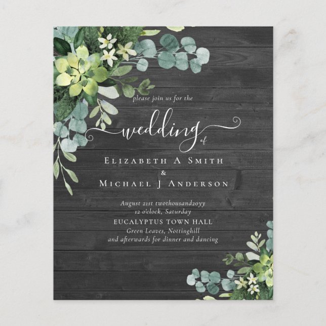 BUDGET  Eucalyptus Greenery Wedding (Front)