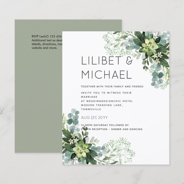 BUDGET  Eucalyptus Greenery Wedding Foliage (Front/Back)