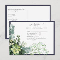 BUDGET  Eucalyptus Greenery Wedding Foliage Postca