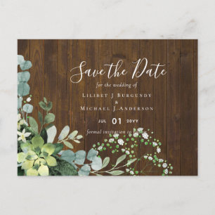BUDGET  Eucalyptus Greenery Wedding Foliage Postcard