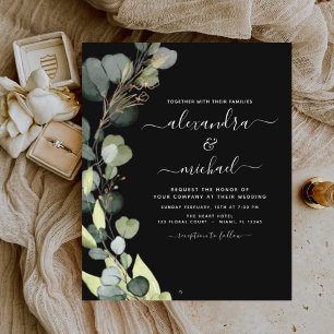Budget Eucalyptus Greenery Wedding Invitation