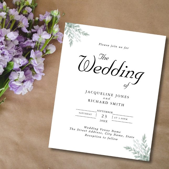 Budget Eucalyptus Greenery Wedding Invitation Flye Flyer (Creator Uploaded)