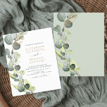 Budget Eucalyptus Greenery Wedding Invitations<br><div class="desc">Budget Eucalyptus Greenery Succulent Botanical Emerald Green Watercolor Spring Wedding Invitations on White background - includes beautiful and elegant script typography with modern botanical leaves and greenery for the special Wedding day celebration.</div>