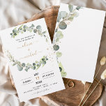 Budget Eucalyptus Greenery Wedding Invitations<br><div class="desc">Budget Eucalyptus Greenery Succulent Botanical Watercolor Spring Wedding Invitations on White background - includes beautiful and elegant script typography with modern botanical leaves and greenery for the special Wedding day celebration.</div>