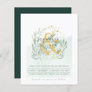 Budget Eucalyptus Greenery Wedding QR CODE Invite