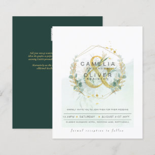 Budget Eucalyptus Greenery Wedding QR CODE Invite