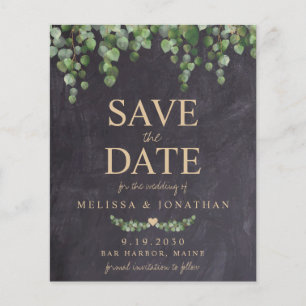 Budget Eucalyptus Greenery Wedding Save The Date