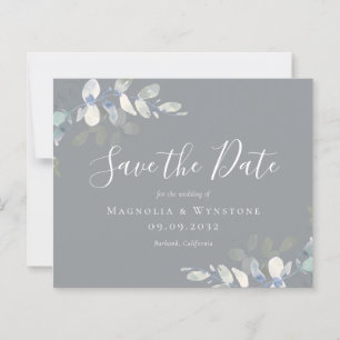 BUDGET Eucalyptus Grey Wedding Save The Date