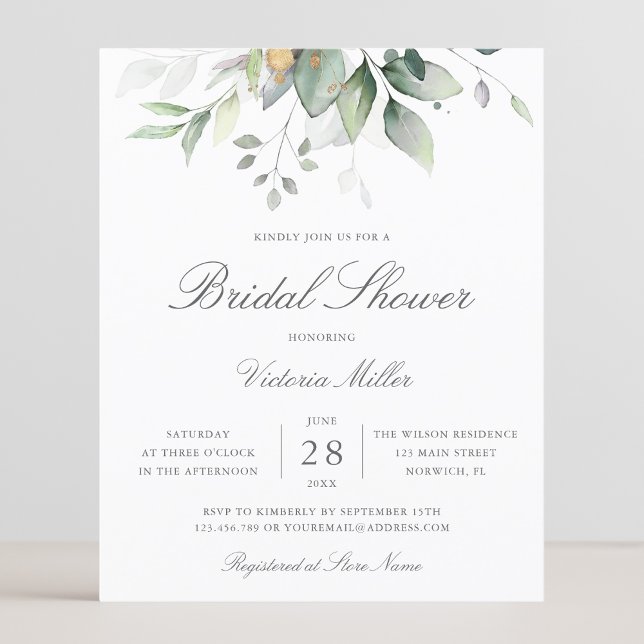 Budget Eucalyptus Leaves Bridal Shower (Creator Uploaded)