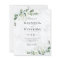 Budget Eucalyptus Marble Wedding Invitation