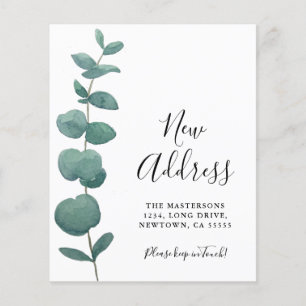 Budget Eucalyptus Moving Announcement Card