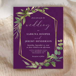 Budget Eucalyptus Olive Greenery Purple Wedding