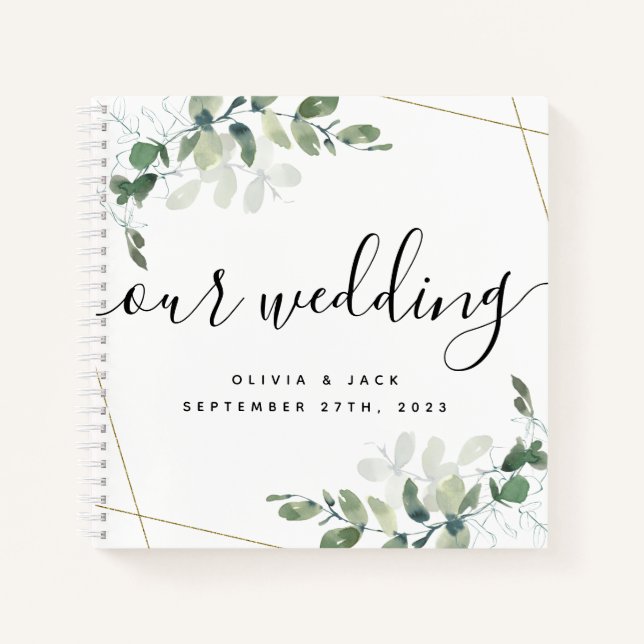 Budget Eucalyptus Our Wedding Guest Book (Front)