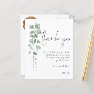 Budget Eucalyptus Photo 90th birthday Thank You