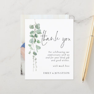 Budget Eucalyptus Photo Anniversary Thank You