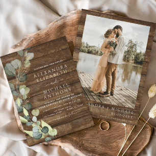 Budget Eucalyptus Photo Rustic Country Wedding