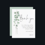 Budget Eucalyptus Retirement Party Thank You<br><div class="desc">A value for money BUDGET alternative on a smaller size 4.5 x 5.6” semi-gloss 110lbs weight, which is of similar thickness to a postcard (however is not suitable to use as a postcard.). PLEASE NOTE there is ONE invite per sheet. Budget Eucalyptus Retirement Party Thank You. Modern minimalist style with...</div>