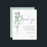 Budget Eucalyptus Retirement Party Thank You<br><div class="desc">A value for money BUDGET alternative on a smaller size 4.5 x 5.6” semi-gloss 110lbs weight, which is of similar thickness to a postcard (however is not suitable to use as a postcard.). PLEASE NOTE there is ONE invite per sheet. Budget Eucalyptus Retirement Party Thank You. Modern minimalist style with...</div>