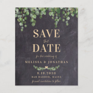 Budget Eucalyptus Rustic Wedding Save The Date
