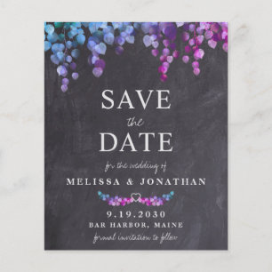 Budget Eucalyptus Slate Save The Date Postcard