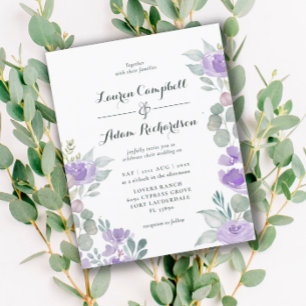 Budget Eucalyptus Watercolor Purple Wedding