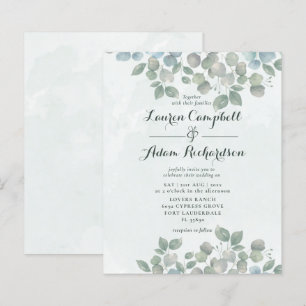 Budget Eucalyptus Watercolor sage green Wedding