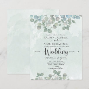 Budget Eucalyptus Watercolor sage green Wedding