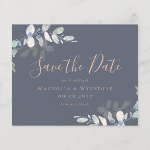 BUDGET Eucalyptus Watercolor Wedding Save The Date