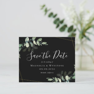 BUDGET Eucalyptus Watercolor Wedding Save The Date