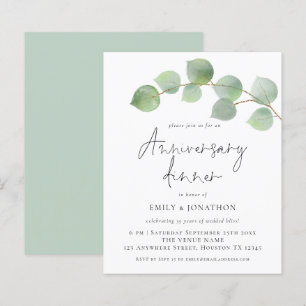 Budget Eucalyptus Wedding Anniversary Dinner