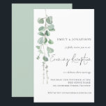 Budget Eucalyptus Wedding Evening Reception Invite<br><div class="desc">Budget Eucalyptus Wedding Evening Reception. A LARGER size 5.5” x 8.5” at a budget price, on a SEMI GLOSS 110 lb CARD STOCK, great for invitations, at roughly the same thickness as a postcard, or an elegant 110 lb LINEN stock – for a luxury, slightly thinner feel at great value....</div>