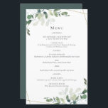 BUDGET Eucalyptus Wedding Menu<br><div class="desc">This elegant eucalyptus menu card forms part of a co-ordinated wedding suite which is available in our store. **PLEASE READ BEFORE PURCHASING** 1. Budget stationery measures 5.5"x8.5". 2. Each sheet is one menu card - no cutting is required. 3. The cardstock is bright white with a semi-gloss finish and 110lbs...</div>
