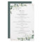BUDGET Eucalyptus Wedding Menu