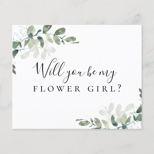 BUDGET Eucalyptus Will You be My Flower Girl? (Front)