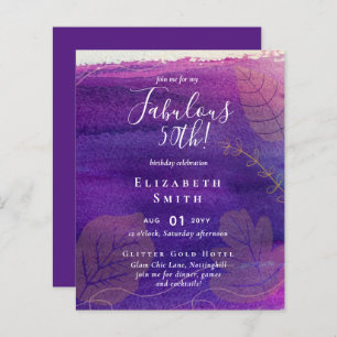 BUDGET Fabulous 50th Birthday Glam Chick Invitenis