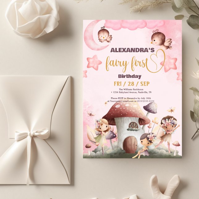 Budget Fairy First Girl's 1st Birthday Flyer (Creator Uploaded)