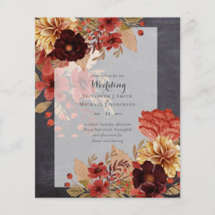 BUDGET FALL Floral Wedding Invitations - Dusky