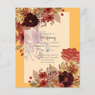 BUDGET FALL Floral Wedding Invitations - Dusky Flyer