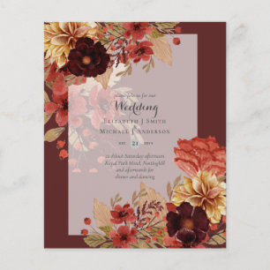 BUDGET FALL Floral Wedding Invitations - Dusky Flyer