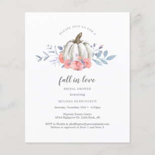 Budget Fall in Love Bridal Shower White Pumpkin