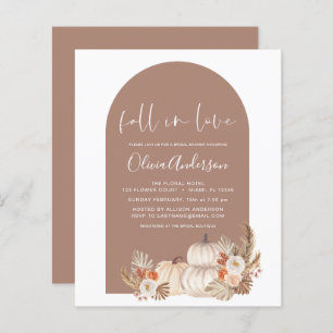 Budget Fall in Love Bridal Shower White Pumpkins