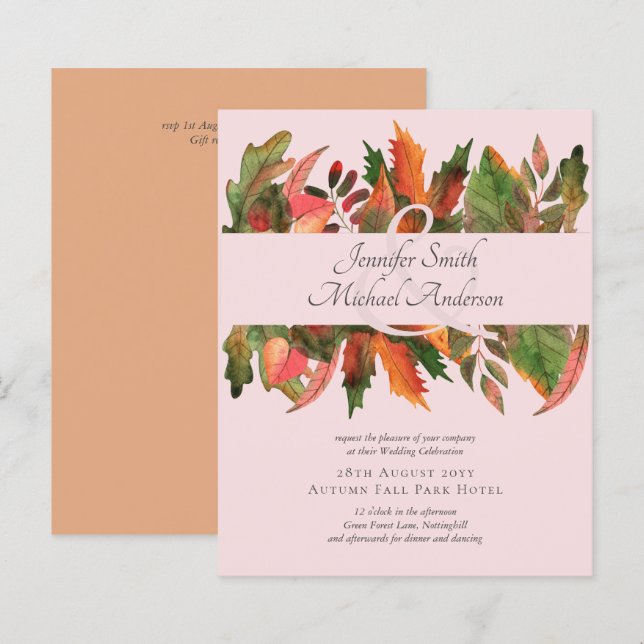 BUDGET Fall Leaves Wedding (Front/Back)