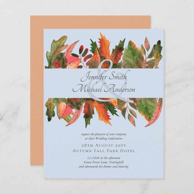 BUDGET Fall Leaves Wedding (Front/Back)
