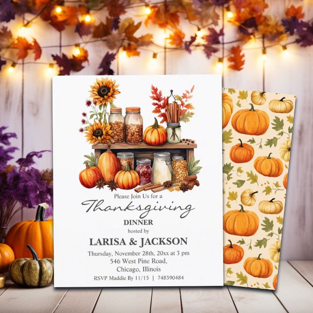 Budget Fall Richness Thanksgiving Invitation (Creator Uploaded)