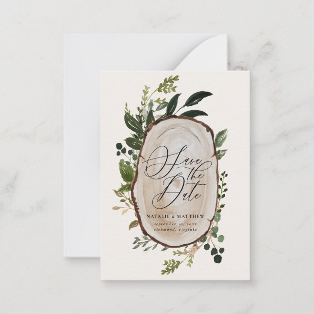 budget Fall rustic farmhouse wedding announcement (Front)