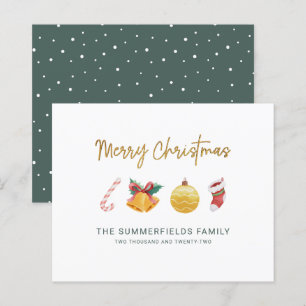 Budget Family Christmas Decor Non Photo Card